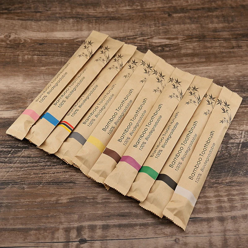Bamboo Toothbrush - Conjunto de escovas de dentes de