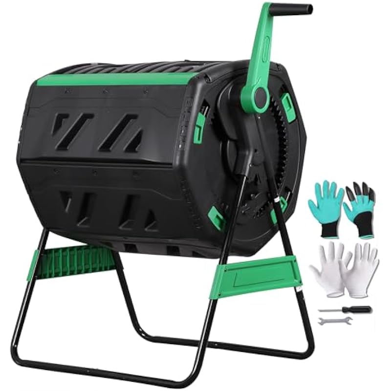 Compost Bin - Composteira Rotativa de Duas Seções de