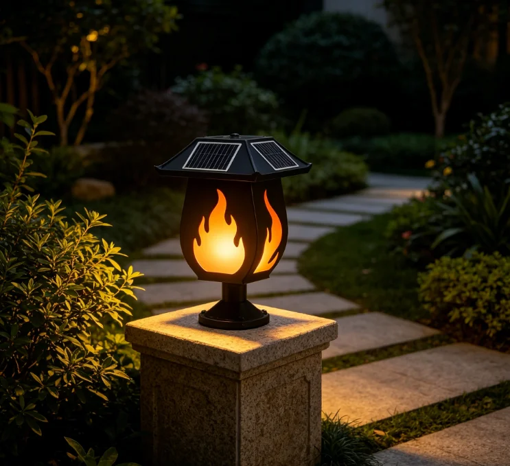 Luzes solares para colunas, co - Solar Garden Light avaliação e preço