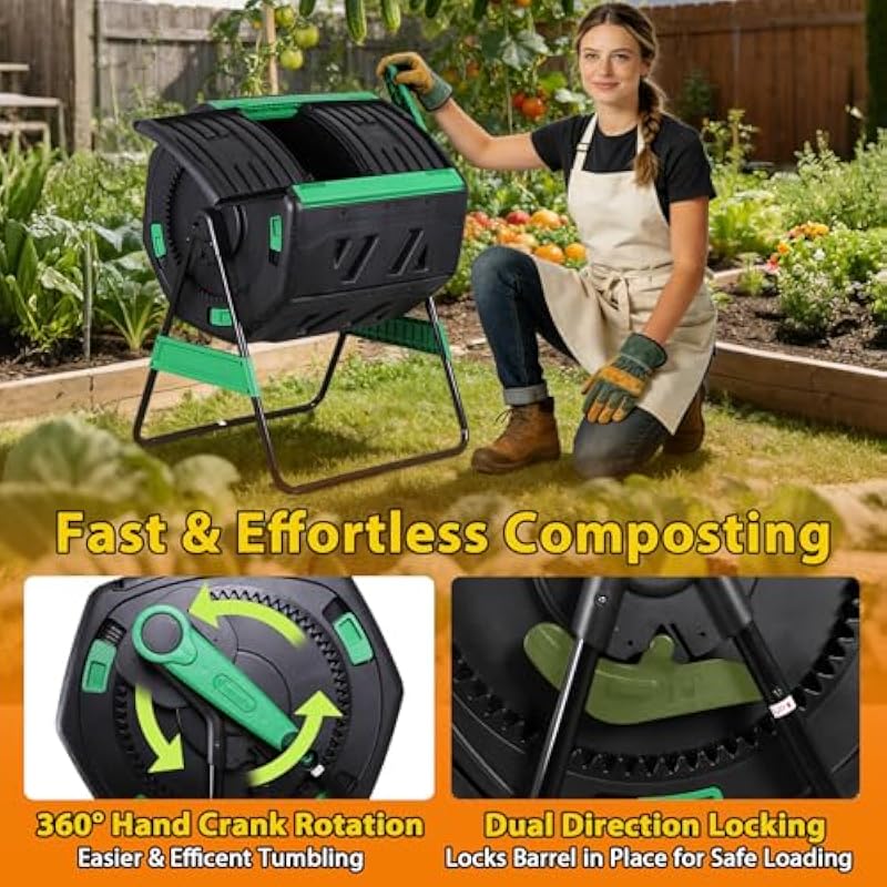 Composteira Rotativa de Duas S - Compost Bin avaliação e preço