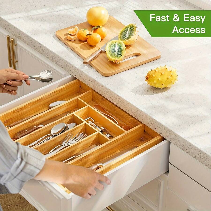 Organizador de gavetas em bamb - Bamboo Cutlery avaliação e preço