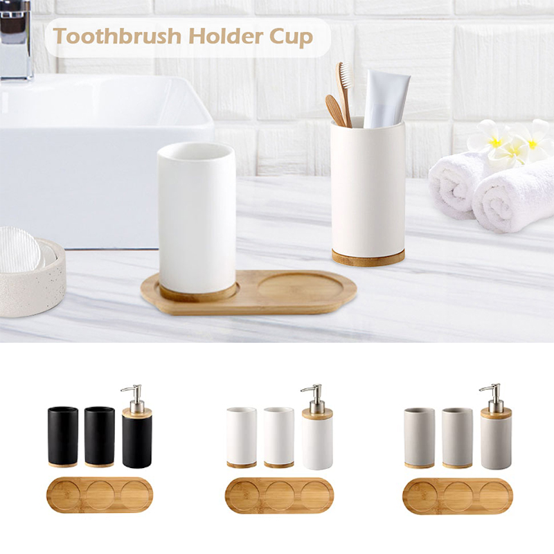 Conjunto de banheiro de cerâmi - Bamboo Toothbrush avaliação e preço